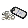 Anodized Aluminum Dog Tag w/ Black Trim